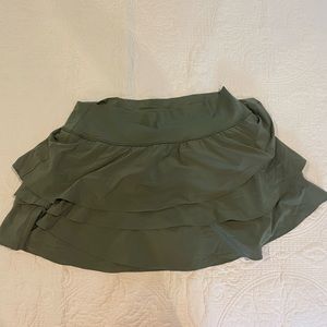 Aerie Green Ruffled Tennis Skirt